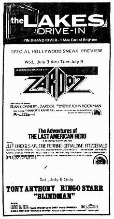 Lakes Drive-In Theatre - 1974 Ad